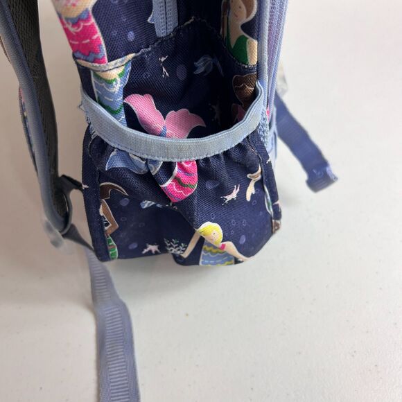 Pottery Barn Kids Mackenzie Navy Mermaids Backpack - Picture 3 of 12